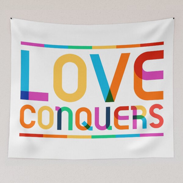 Item preview, Love Conquers designed and sold by threeblackdots.
