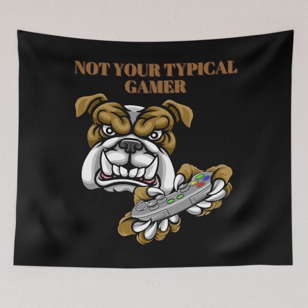 Item preview, Not Your TYPICAL GAMER Dog Design designed and sold by LevelUpMerch.