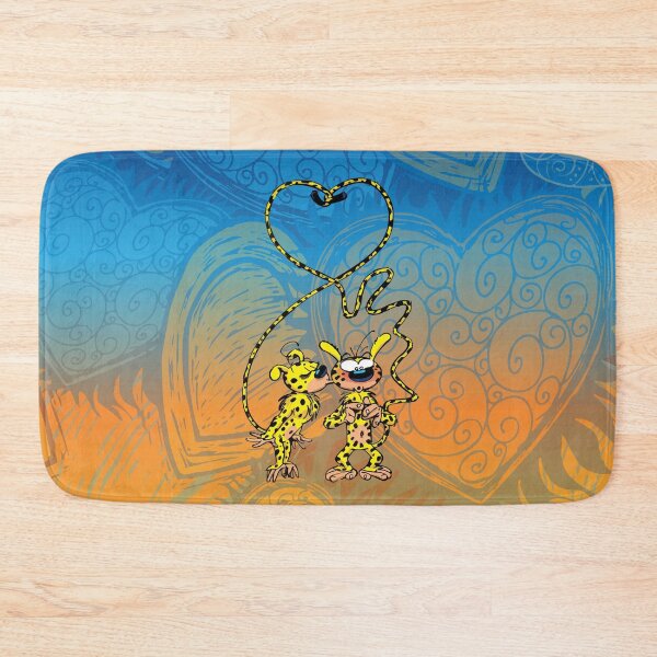 Item preview, Marsupilami and girl kissing / Blue design designed and sold by Hubashop.