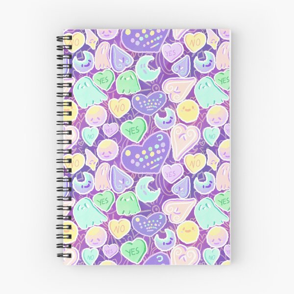 Item preview, Cute Kawaii Halloween Heart Ouija pattern, Purple designed and sold by Bryn Forrester.