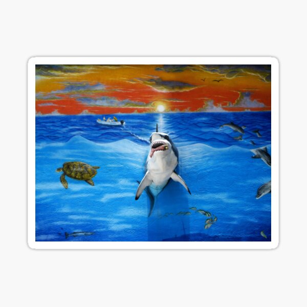 Item preview, Great White Shark Mural in Key Largo - 3d designed and sold by KeysTreasures.