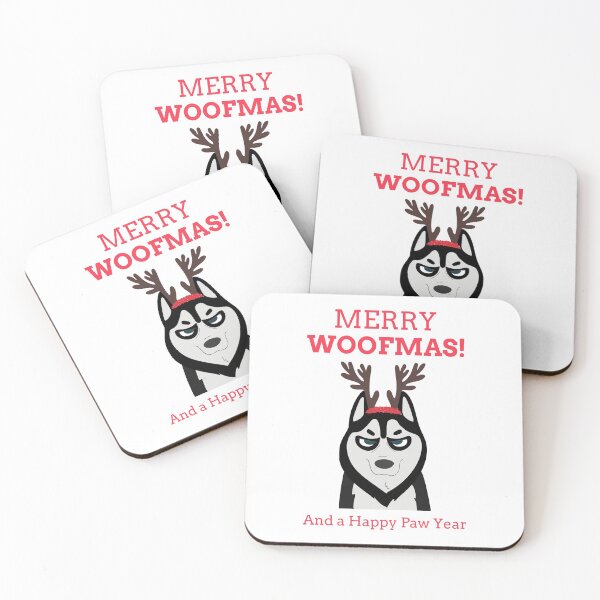 Item preview, Husky Merry Woofmas And A Happy Paw Year designed and sold by joabaj.