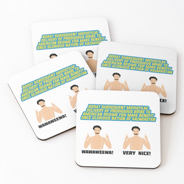 Item preview, Borat 2 Title Sticker Pack - Subsequent Movie Film Sequel Sacha Baron Cohen Quotes Meme Movie 2020 Watch Apparel Swimsuit Funny Gift Present Trailer Poster Cast Characters Interview Fan Art Print Joke designed and sold by qualityprinting.