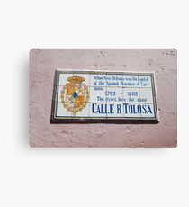 Calle d Tolosa Canvas Print