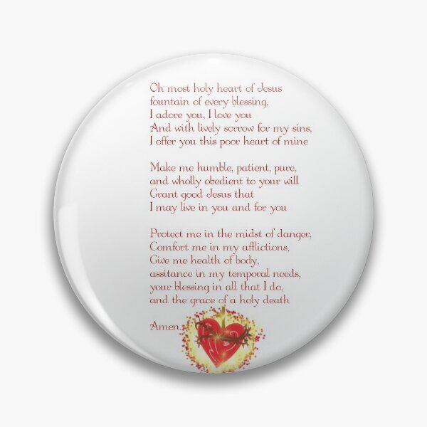 Item preview, Sacred Heart Of Jesus prayer designed and sold by E-Ocasio.