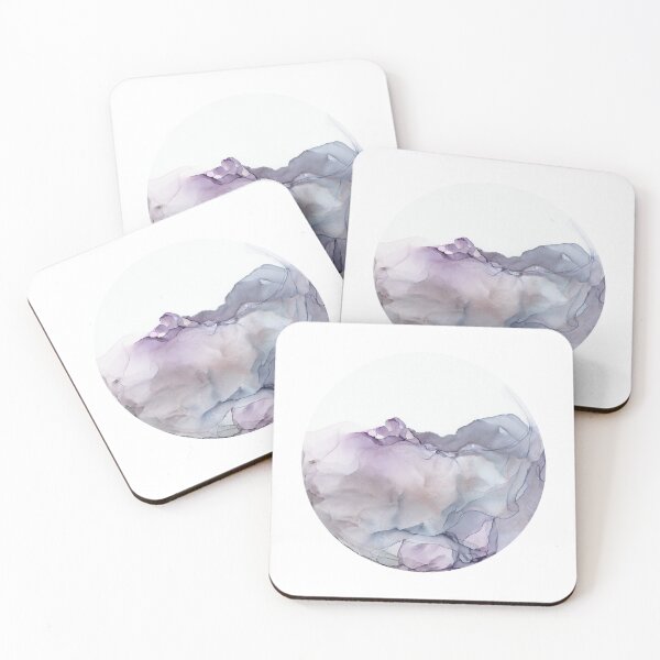 Item preview, alcohol ink - wispy lavender and blue 3 designed and sold by melaniab-art.