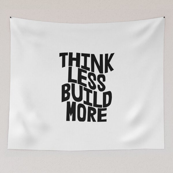Item preview, Think Less Build More - Think Positively Ambition Gift designed and sold by Vitrina ⭐⭐⭐⭐⭐.