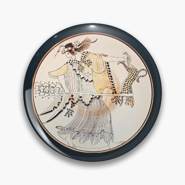 Item preview, Maenad Carrying a Thyrsus and a Leopard with a Snake Rolled up over her Head ,ancient Greek Attic  designed and sold by BulganLumini.