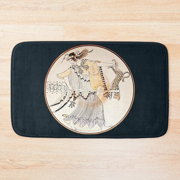 Item preview, Maenad Carrying a Thyrsus and a Leopard with a Snake Rolled up over her Head ,ancient Greek Attic  designed and sold by BulganLumini.