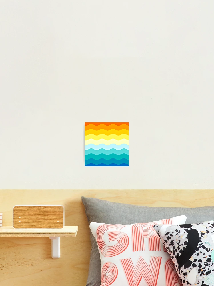 Thumbnail 2 of 3, Photographic Print, Colorful Waves Pattern designed and sold by DesignCodeStore.