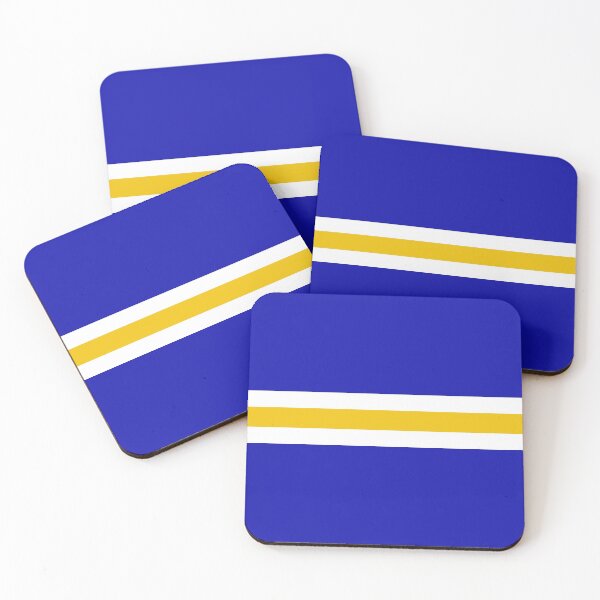 Item preview, Blue, white and yellow sports pattern designed and sold by Mask of the Day.