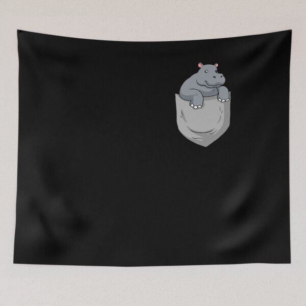 Item preview, Pocket Hippo Shirt Women Hippopotamus Gift Kids Hippo designed and sold by DSWShirts.