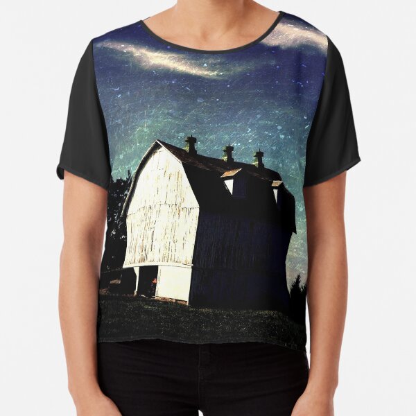 MIDNIGHT BARN Chiffon Top