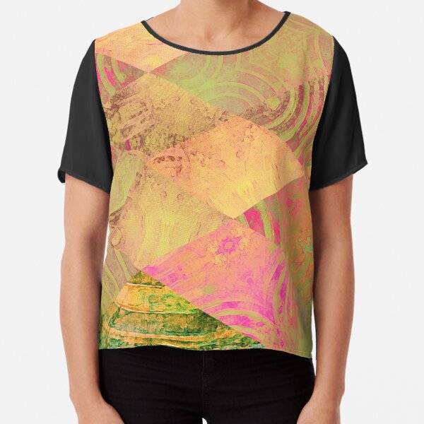Pink Diagonal Series 01 Chiffon Top