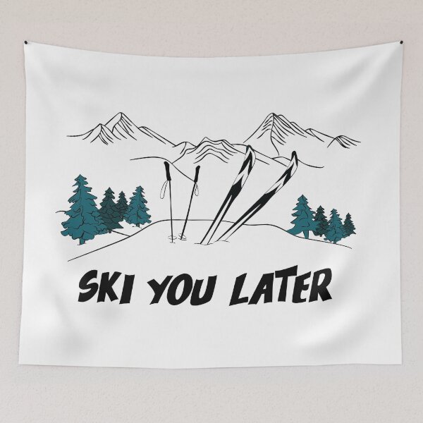 Item preview, Ski You Later Winter Sports designed and sold by TheInkElephant.