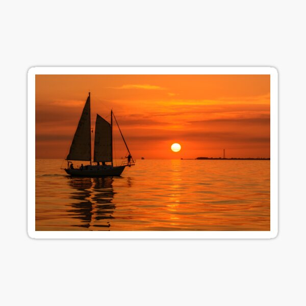 Item preview, Florida Keys Sunset with Sailboat on the Ocean designed and sold by KeysTreasures.