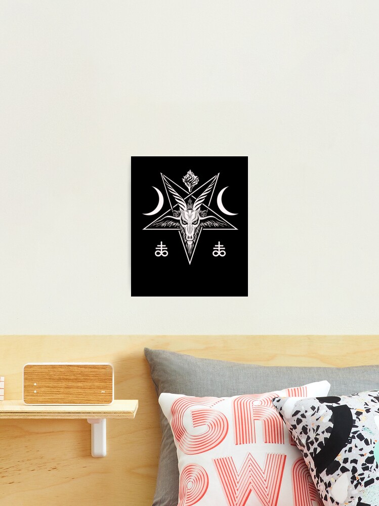 2 Satanische Aufkleber Pentagramm Baphomet – 12,7x12,7 Cm, Vinyl, Matt