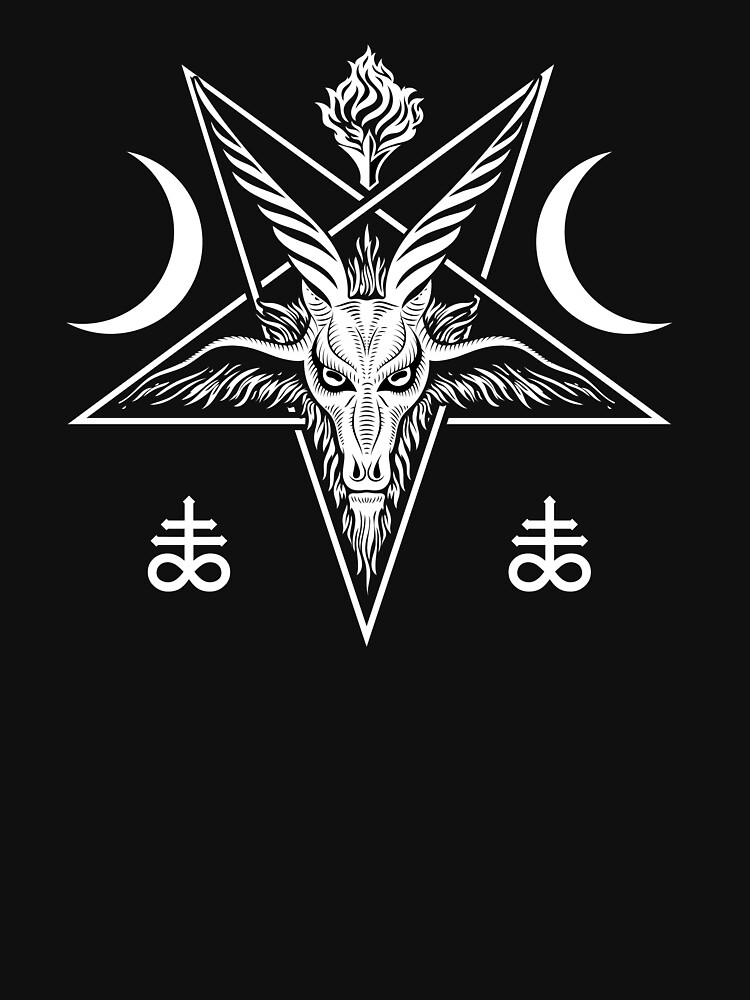 Satanic Pentagram 666 (Sigil Of The Devil) Baphomet T-Shirt