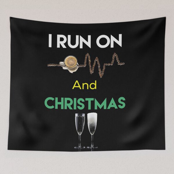 Item preview, I Run on coffee and Christmas cheers merry Christmas cute designed and sold by Boss  Bubble.