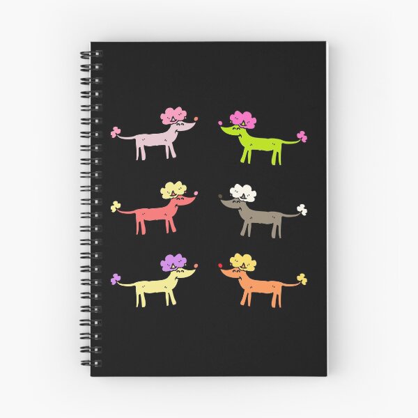 Item preview, Colorful Mini Poodles art designed and sold by Paperfly Studio.