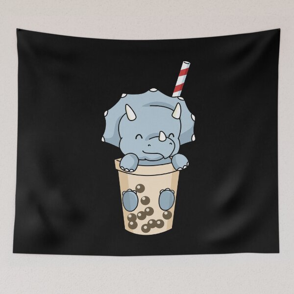 Artikelvorschau, Bubble Tea Geschenk Kinder Triceratops Boba Dinosaur Bubble Tea entworfen und verkauft von DSWShirts.