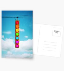 Rainbow Traffic Light Postcards