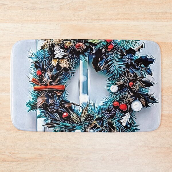 Item preview, Christmas Holiday Wreath Blue designed and sold by RitaMaye.