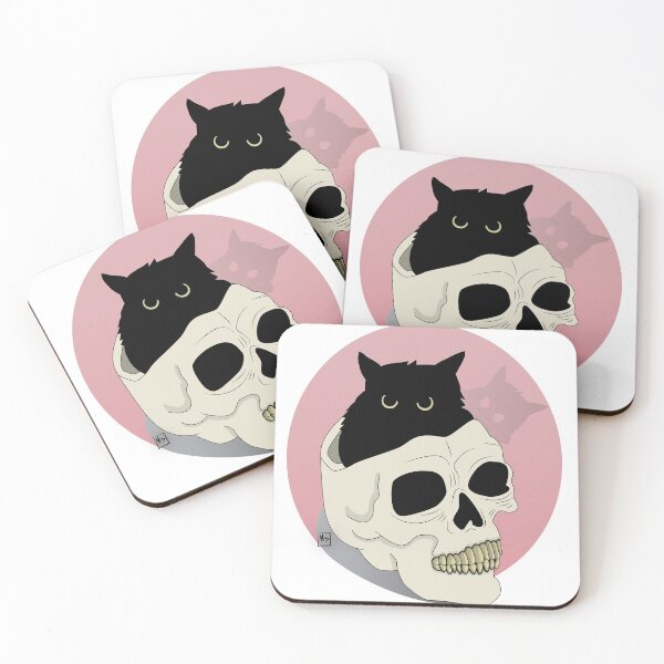 Item preview, Black Cat Inside Skull designed and sold by Poserbone.