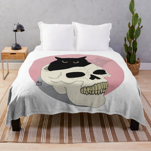 Item preview, Black Cat Inside Skull designed and sold by Poserbone.