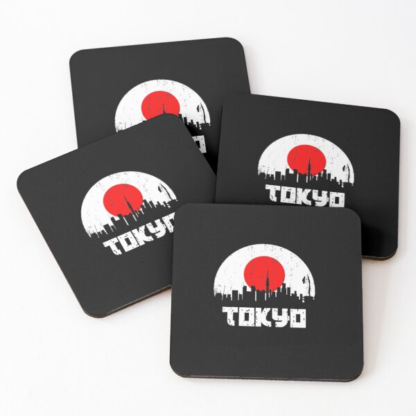 Item preview, Tokyo skyline city white red designed and sold by Myriala.