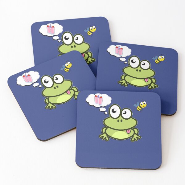 Item preview, Dreaming of A Strawberry Milkshake - Cute Funny Fairytale Frog designed and sold by Thingy72.