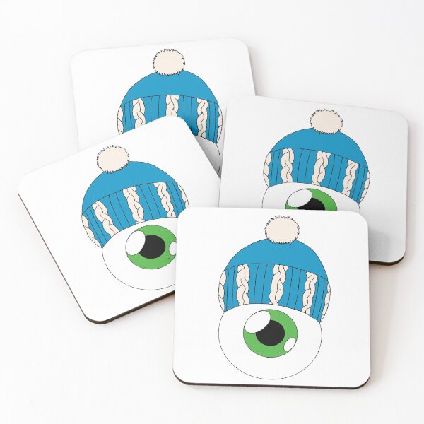 Item preview, Blue Winter Hat Eyeball- Green Iris designed and sold by creatorK8.