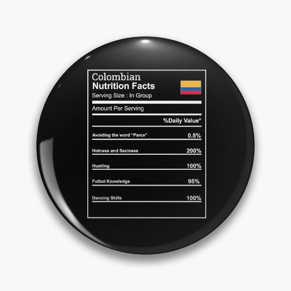Item preview, COLOMBIAN NUTRITION FACTS Colombia gift present T Shirt designed and sold by Timcito.