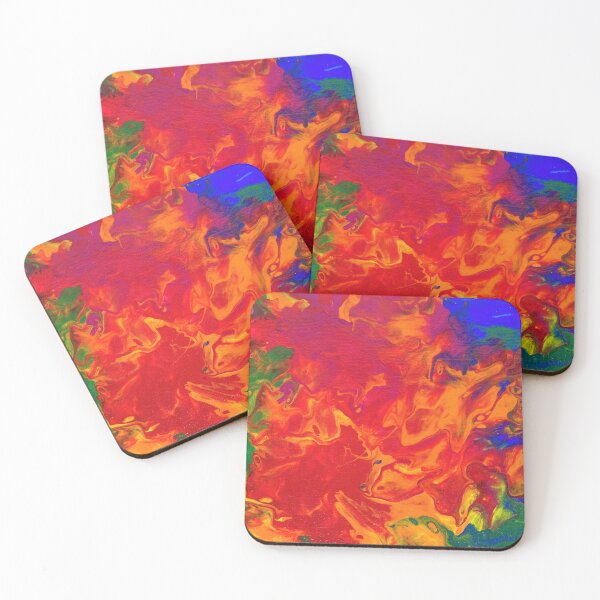 Item preview, Fire Rainbow acrylic abstract painting designed and sold by Color Splash Gallery.