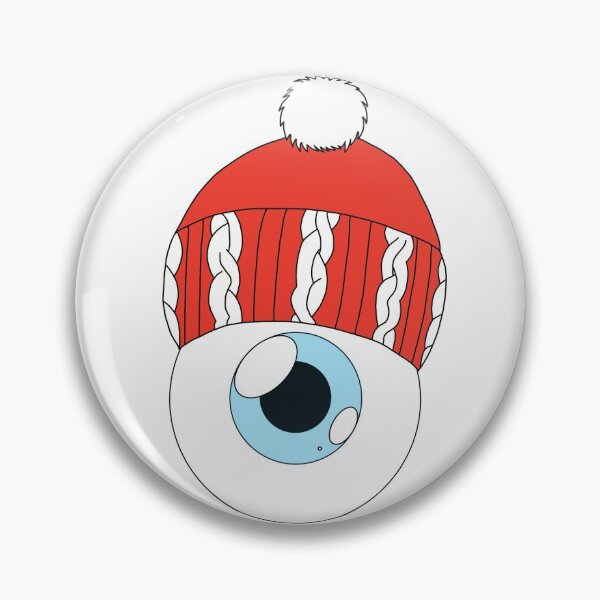 Item preview, Red Winter Hat Eyeball- Blue Iris designed and sold by creatorK8.