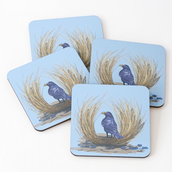 Item preview, Satin bowerbird (Ptilonorhynchus violaceus). designed and sold by Pongidae.