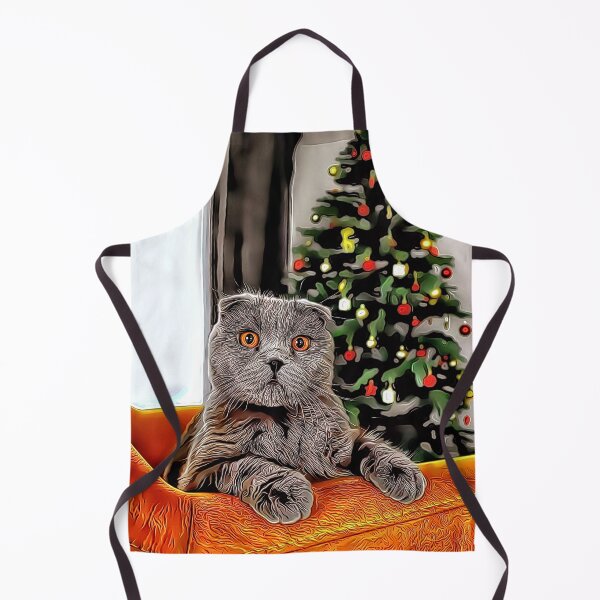 Item preview, Christmas Tree Gray Cat designed and sold by RitaMaye.