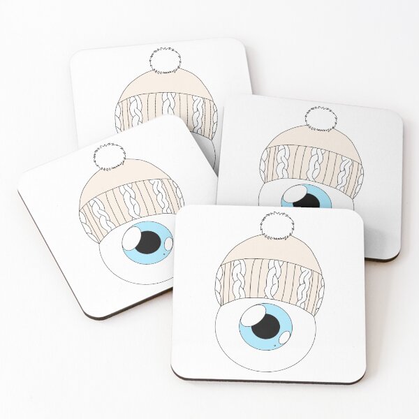 Item preview, Cream Winter Hat Eyeball- Blue Iris designed and sold by creatorK8.