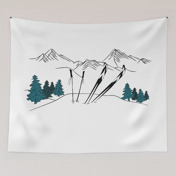 Item preview, Ski You Later Winter Sports Scene designed and sold by TheInkElephant.