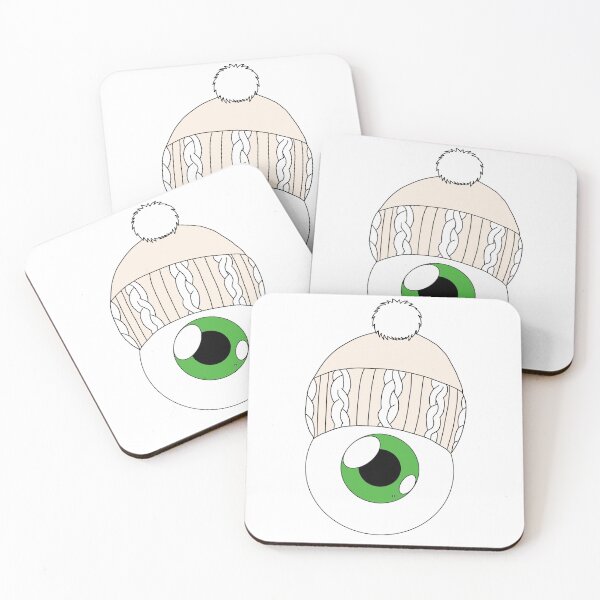 Item preview, Cream Winter Hat Eyeball- Green Iris designed and sold by creatorK8.