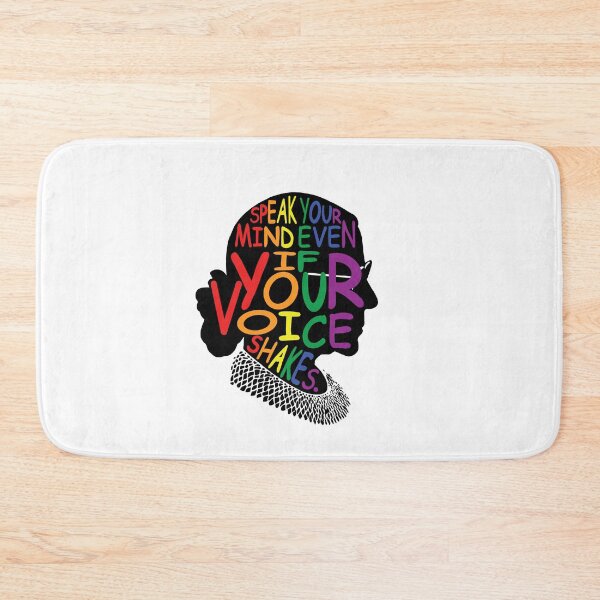 Item preview, Ruth Bader Ginsburg - Speak Your Mind Even If Your Voice Shakes - Pride Colors designed and sold by ZazasDesigns.