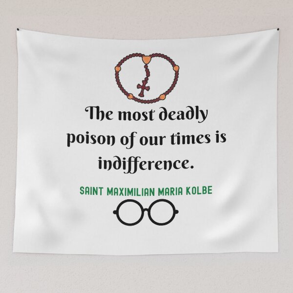Item preview, Saint Maximilian Kolbe quote designed and sold by Lorify.