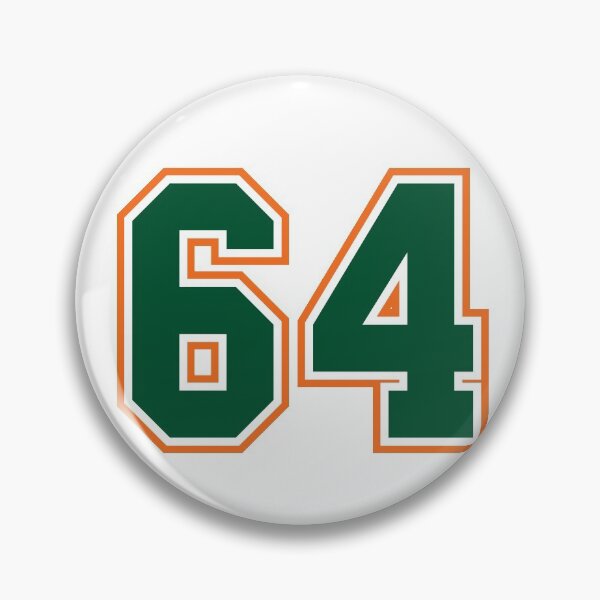 Aperçu de l'œuvre Numéro 64 Jersey. Numéro soixante-quatre directement de Miami créée et vendue par Urosek.