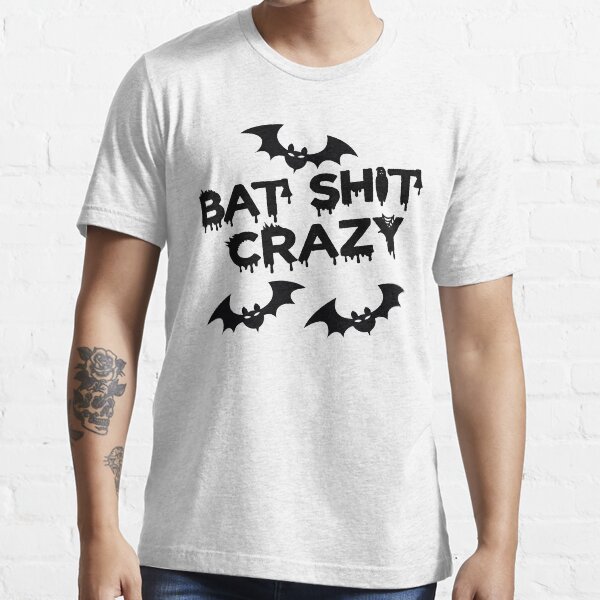 "Bat Shit Crazy Halloween Vintage Retro Design " Tshirt for Sale by