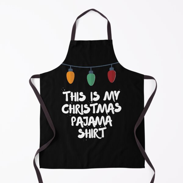 Item preview, This Is My Christmas Pajama Shirt with Christmas tree lights and white text designed and sold by milkasweet.