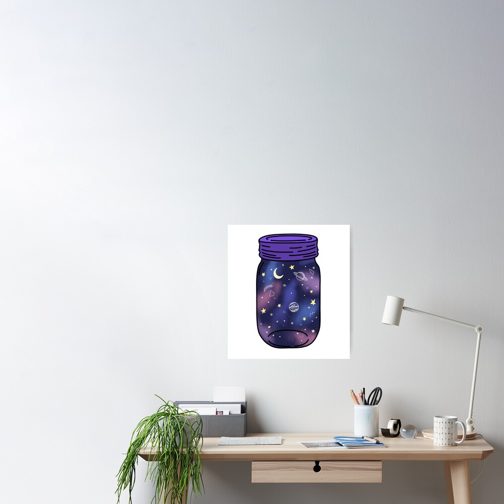 Galaxy in a Jar Sticker for Sale by artolxxvia