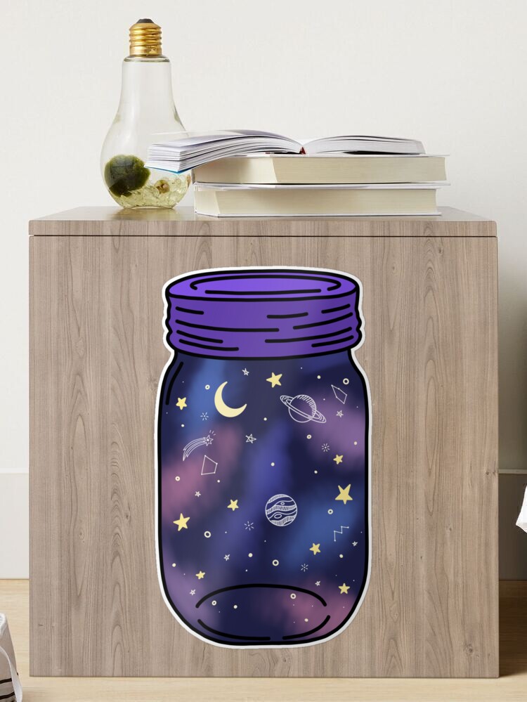 Galaxy in a Jar Sticker for Sale by artolxxvia