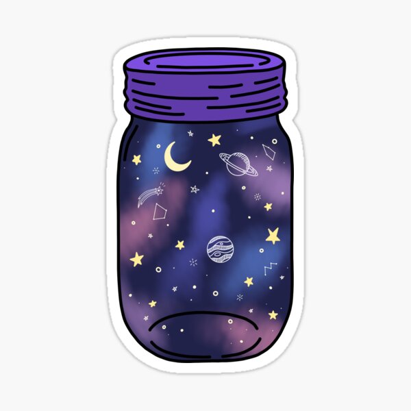 Galaxy in a Jar Sticker for Sale by artolxxvia