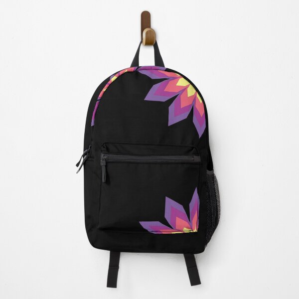 Item preview, bright colorful graphic flower (Yellow, pink, black, purple) designed and sold by Ati-Ipsa.