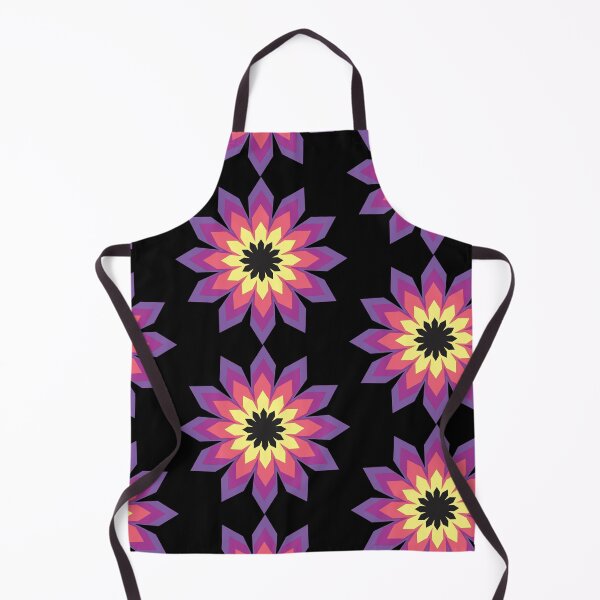 Item preview, bright colorful graphic flower (Yellow, pink, black, purple) designed and sold by Ati-Ipsa.
